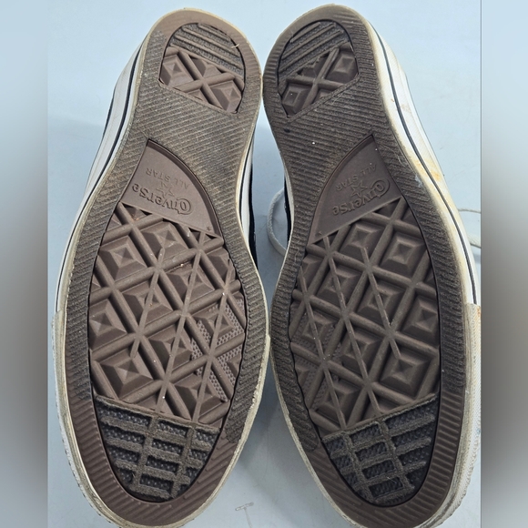 Converse Black and White High-Top Sneakers 11.5M 13.5W - Picture 6 of 8